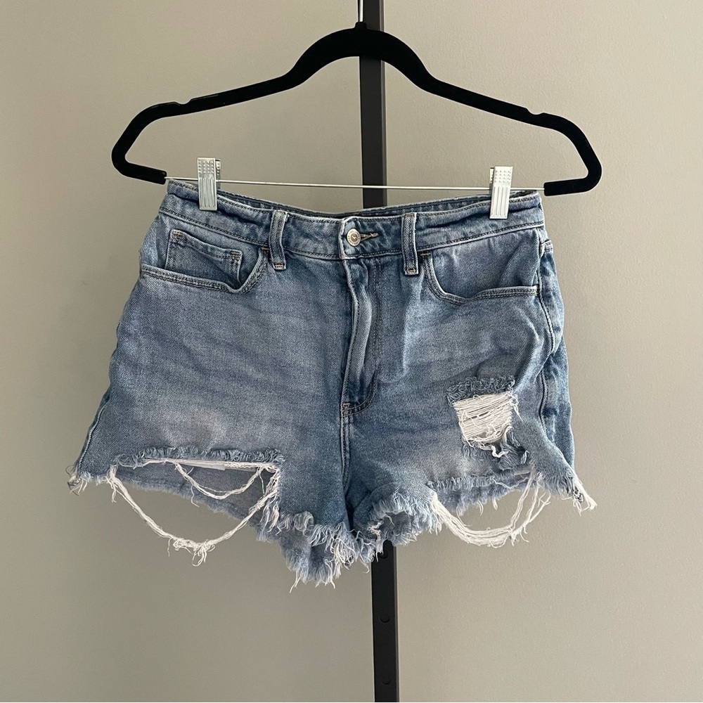 Hollister High Rise Mom Shorts Vintage Stretch Size 28